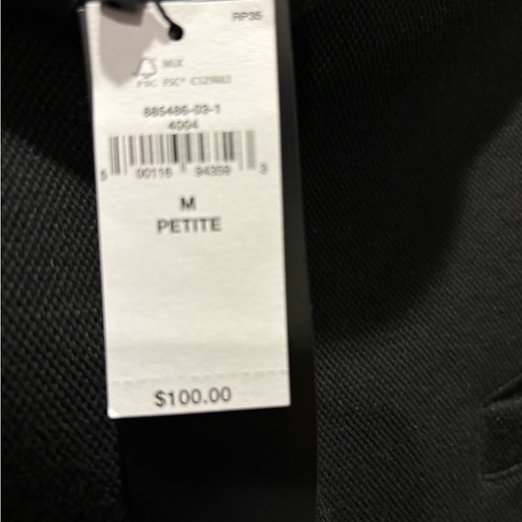 Banana Republic black mandarin collar soft knit blazer jacket new w tags. FALL - Picture 9 of 10